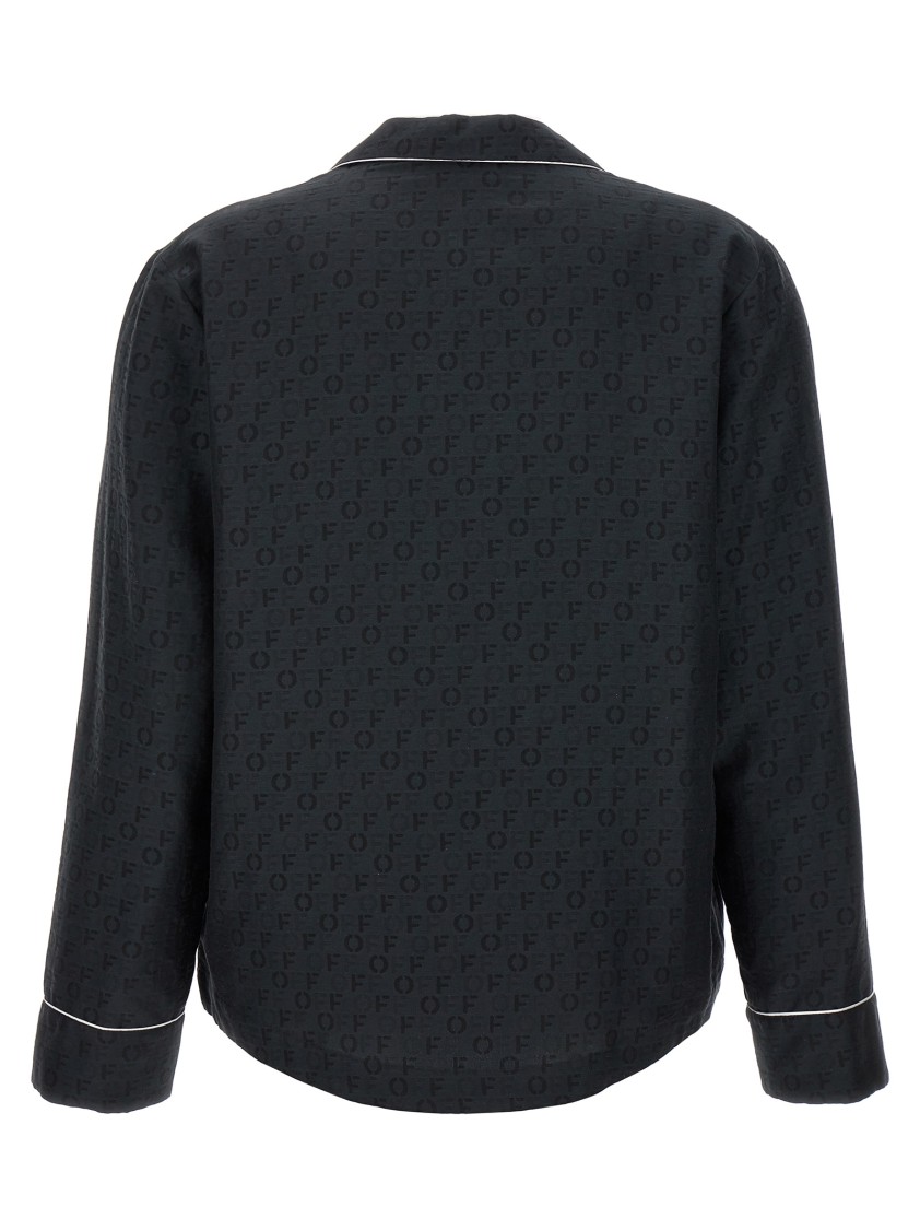 Off-white 'off Jaquard Pajama' Shirt In Black
