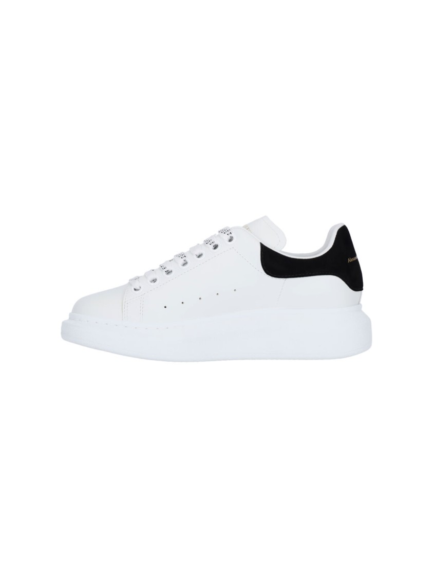 Alexander Mcqueen White Sneakers With Logo On The Tongue And Logo Lettering On The Rear In Leather W