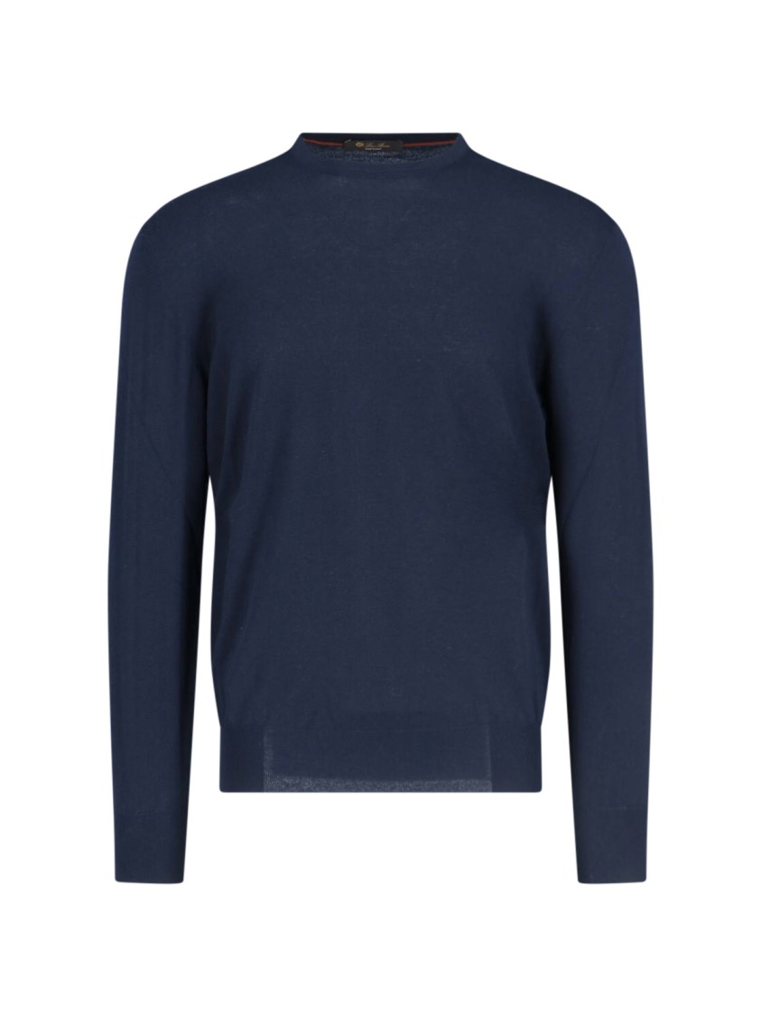 Loro Piana "cash Light" Sweater, In Blue Cashmere