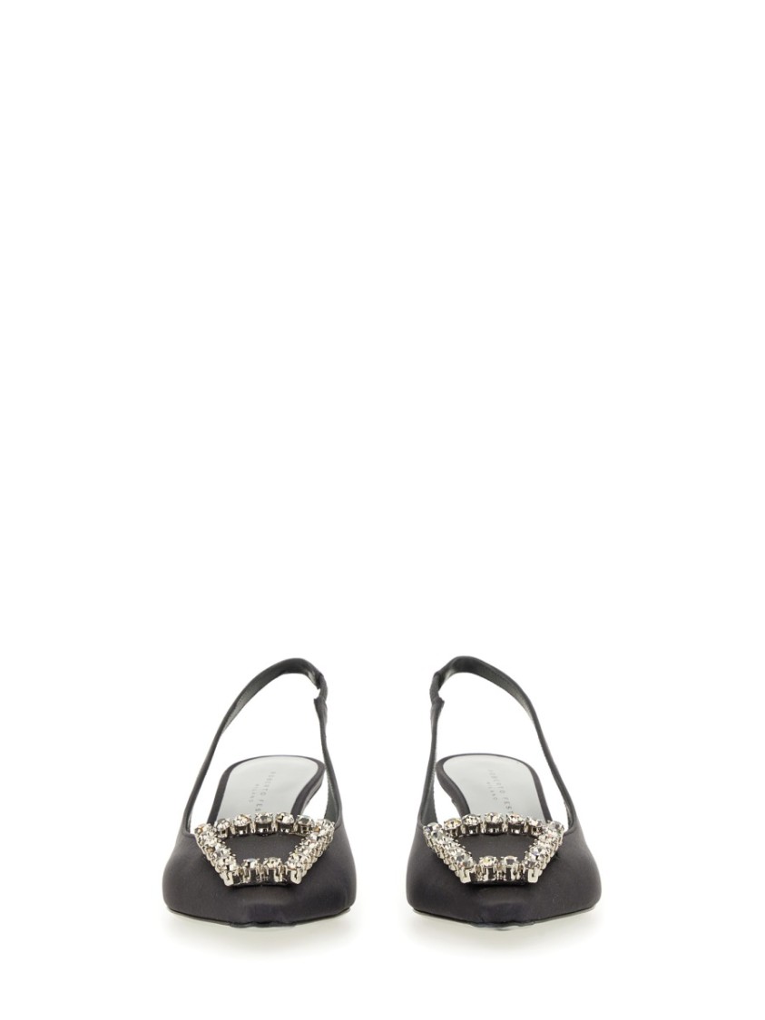 Shop Roberto Festa "futura" Slingback In Black