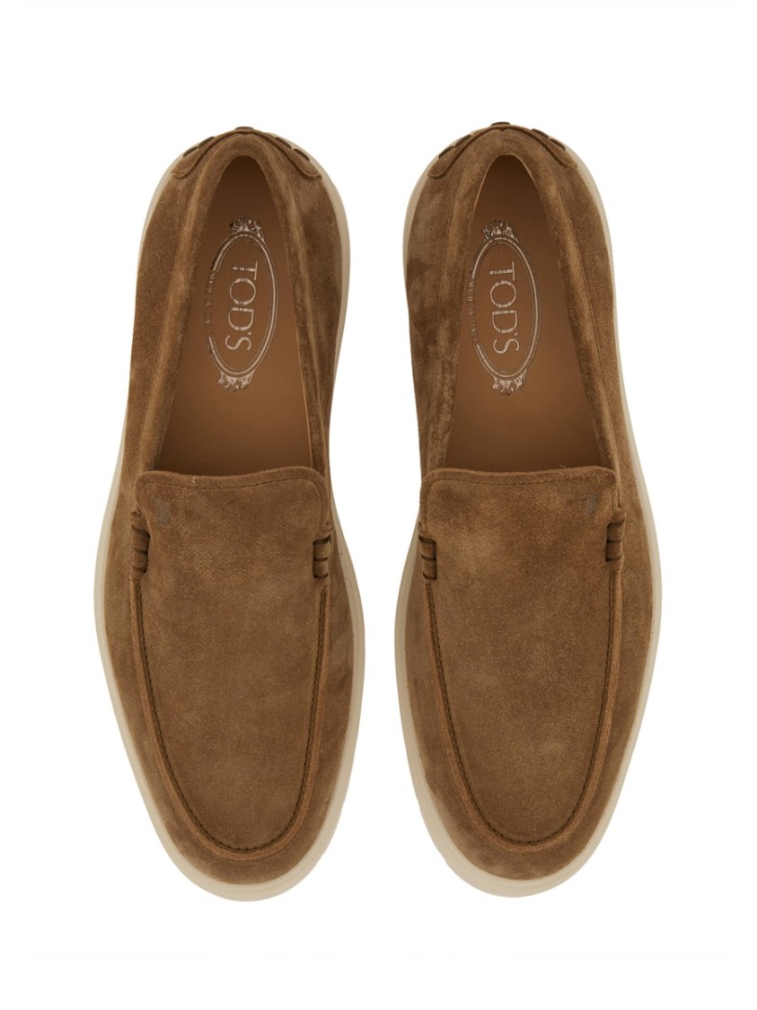 Tod's Leather Slipper Loafer In Brown