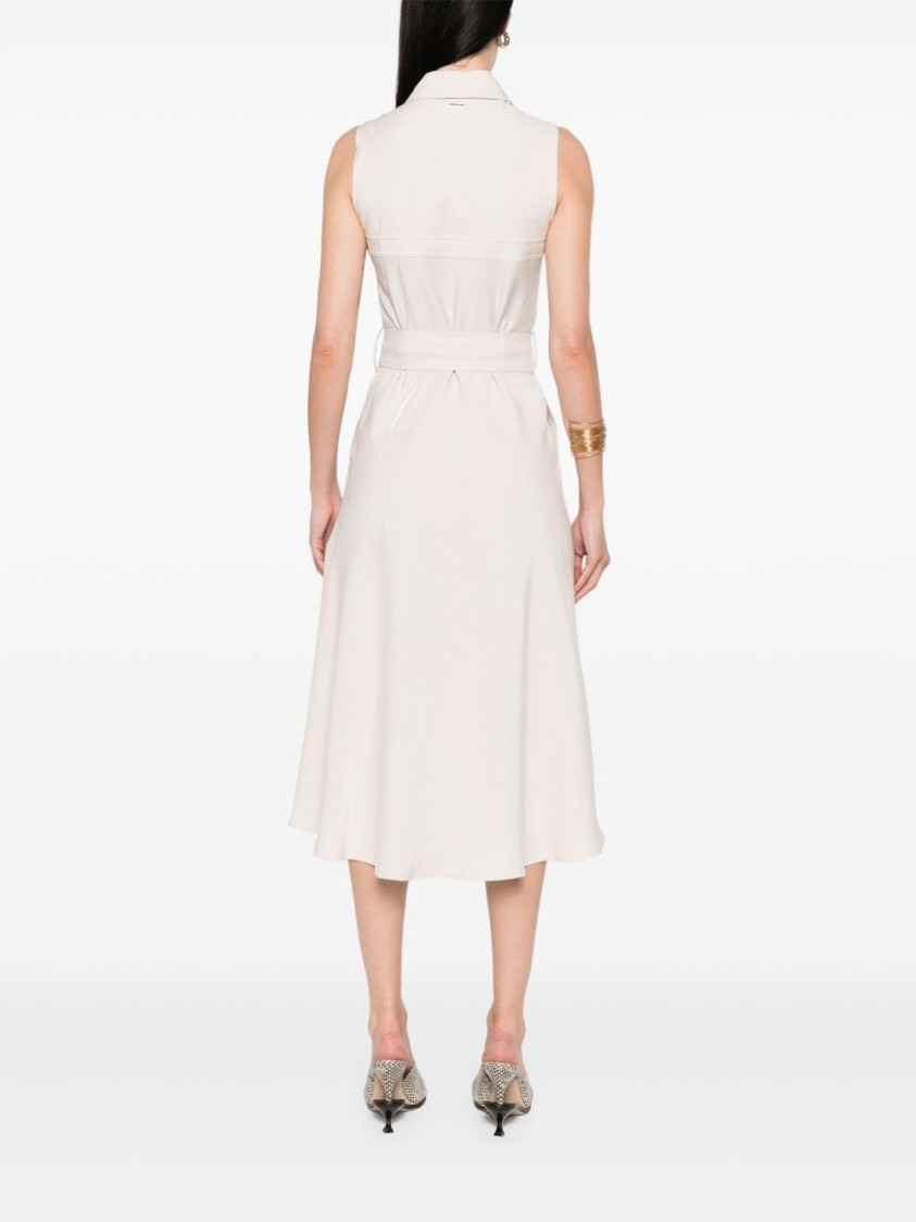Liu •jo Liu Jo Sleeveless Midi Dress With Button-down Front