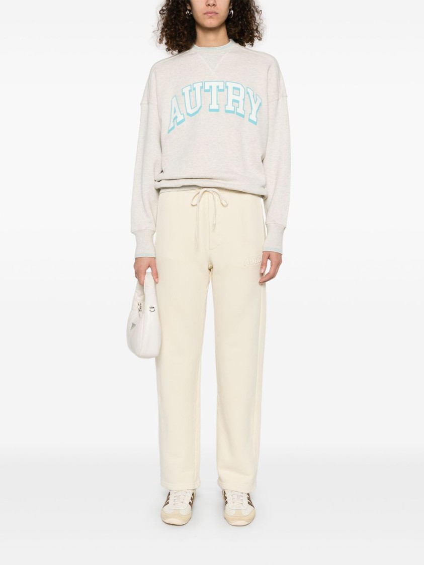 Shop Autry Relaxed-fit Beige Pants In White
