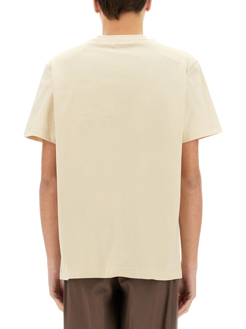 Burberry Beige Cotton T-shirt In Neutrals