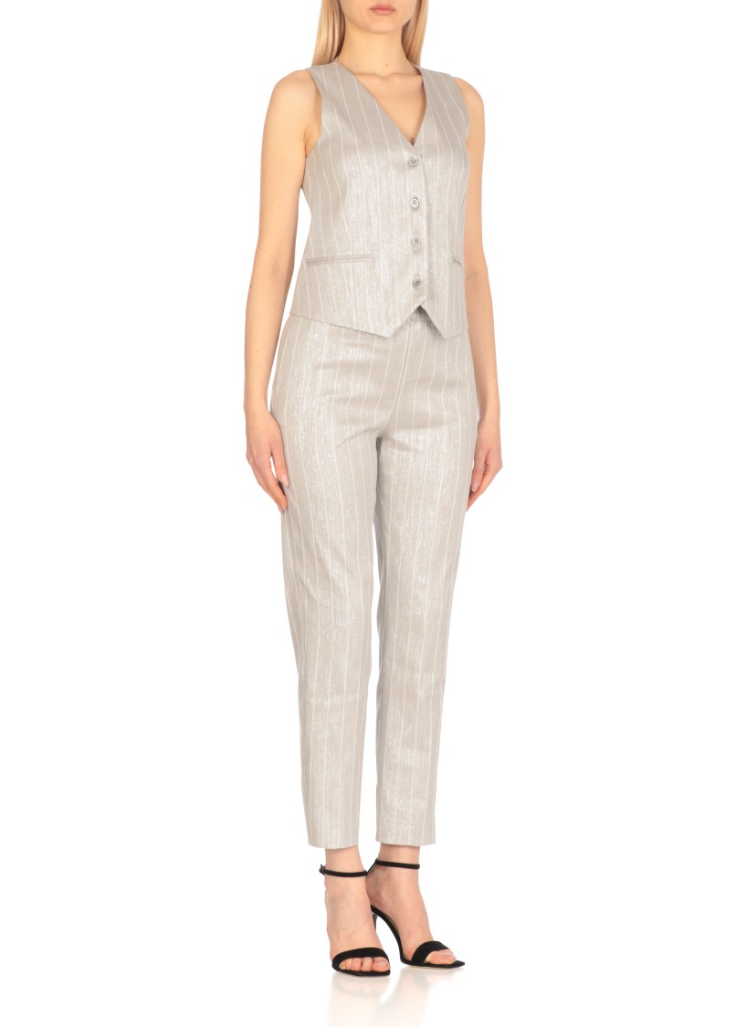 D Exterior D. Exterior Grey Viscose Vest In Grey