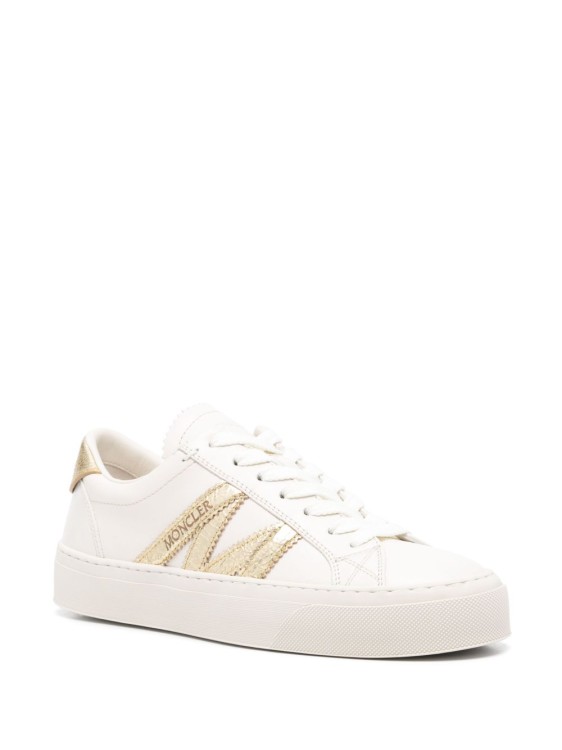 スニーカー Moncler Ecru Sneakers With Contrasting Branded Heel Moncler Ecru With Contrasting Branded Heel | THE LIST