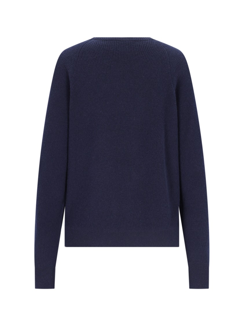 Canessa Basic Sweater In Blue Cashmere Navy Tones