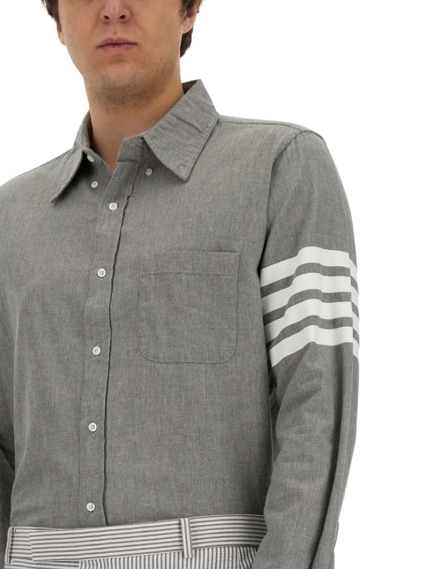 Thom Browne Chemise Ample En Coton In Grey