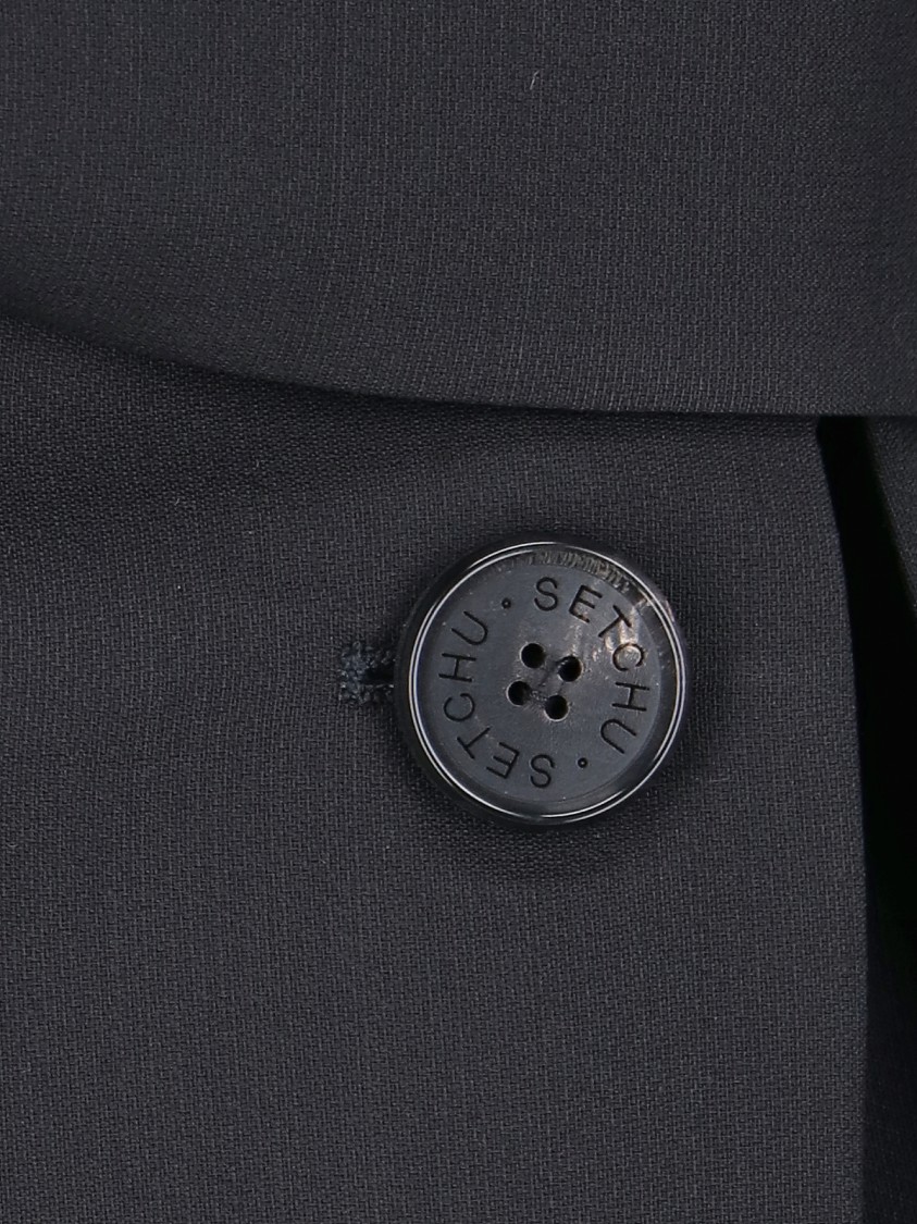 SETCHU SETCHU ENRICO' DOUBLE-BREASTED BLAZER – BLACK 