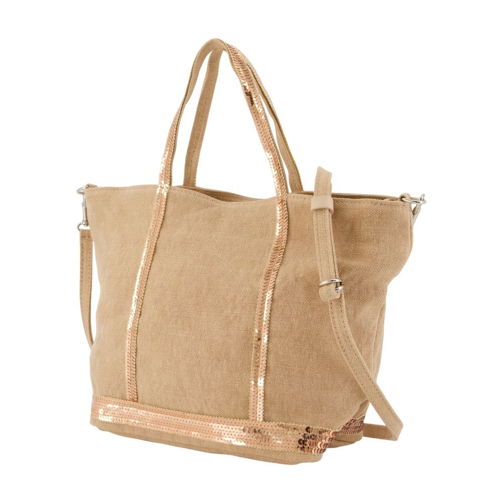 Vanessa Bruno S Shopper Bag - Linen - Pink In Brown