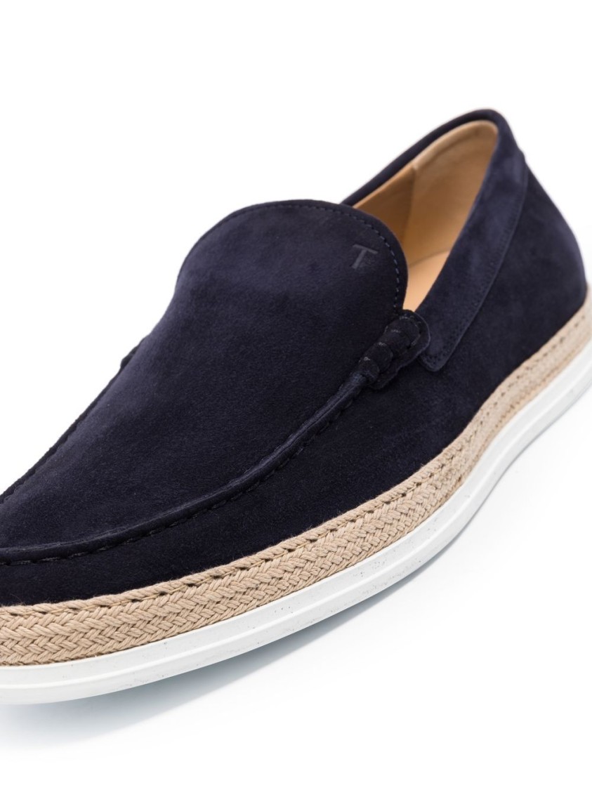Tod's Slip On Suede Leather Sneakers In Blue