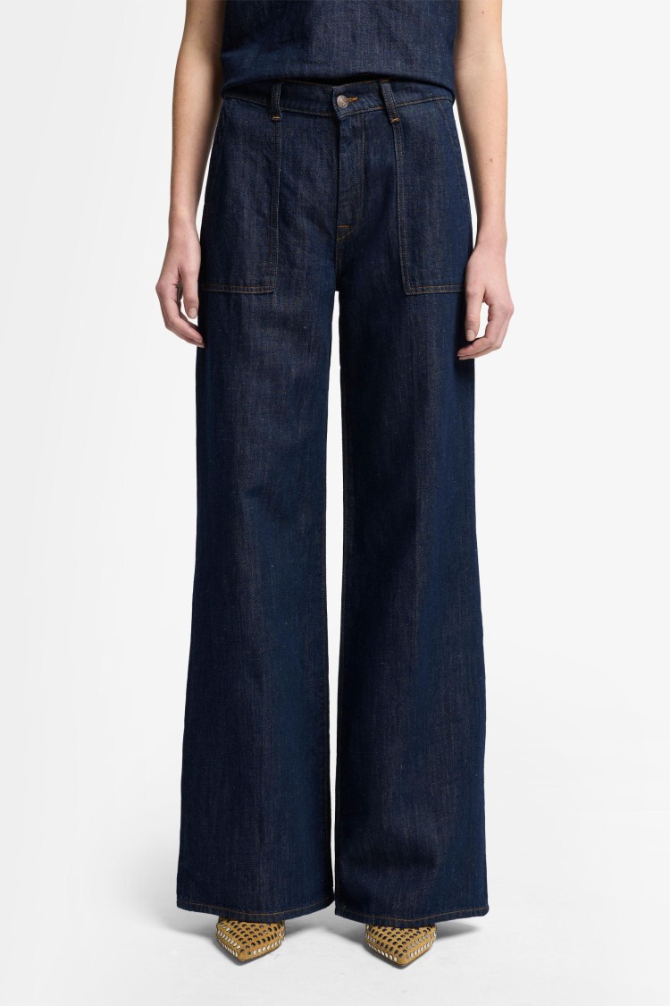 7 For All Mankind Lotta Blueberry With Utility Pockets