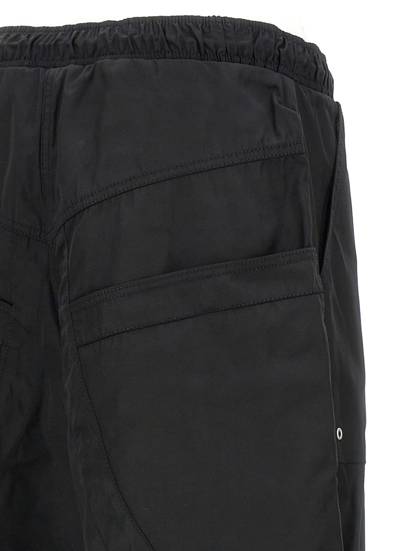 Attico Relaxed-fit Black Pants With Adjustable Drawstring In Black