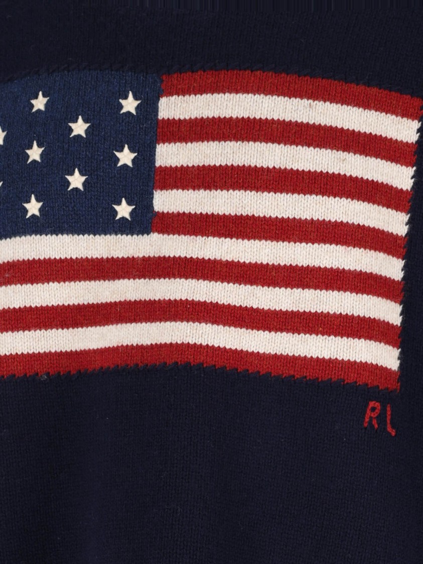 Shop Polo Ralph Lauren Flag Sweater Vest – Navy