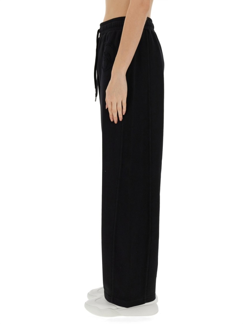 Stella Mccartney Relaxed Black Jogging Pants With Adjustable Drawstring Waist In Black
