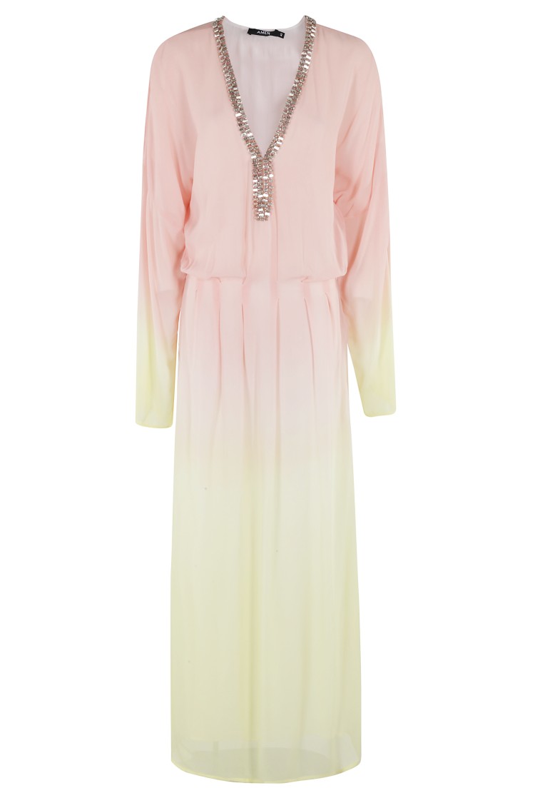 Shop Amen Ombre Dye Dress In Pink