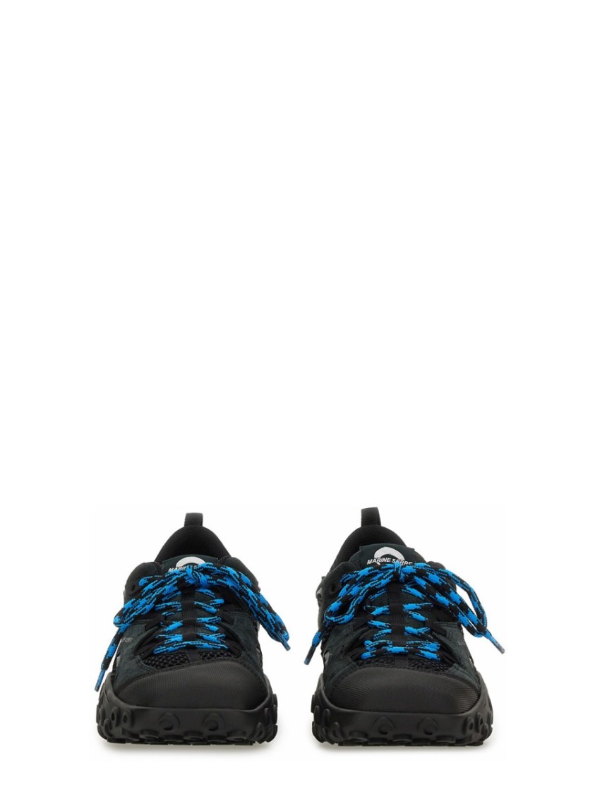 Marine Serre Black Leather Sneakers