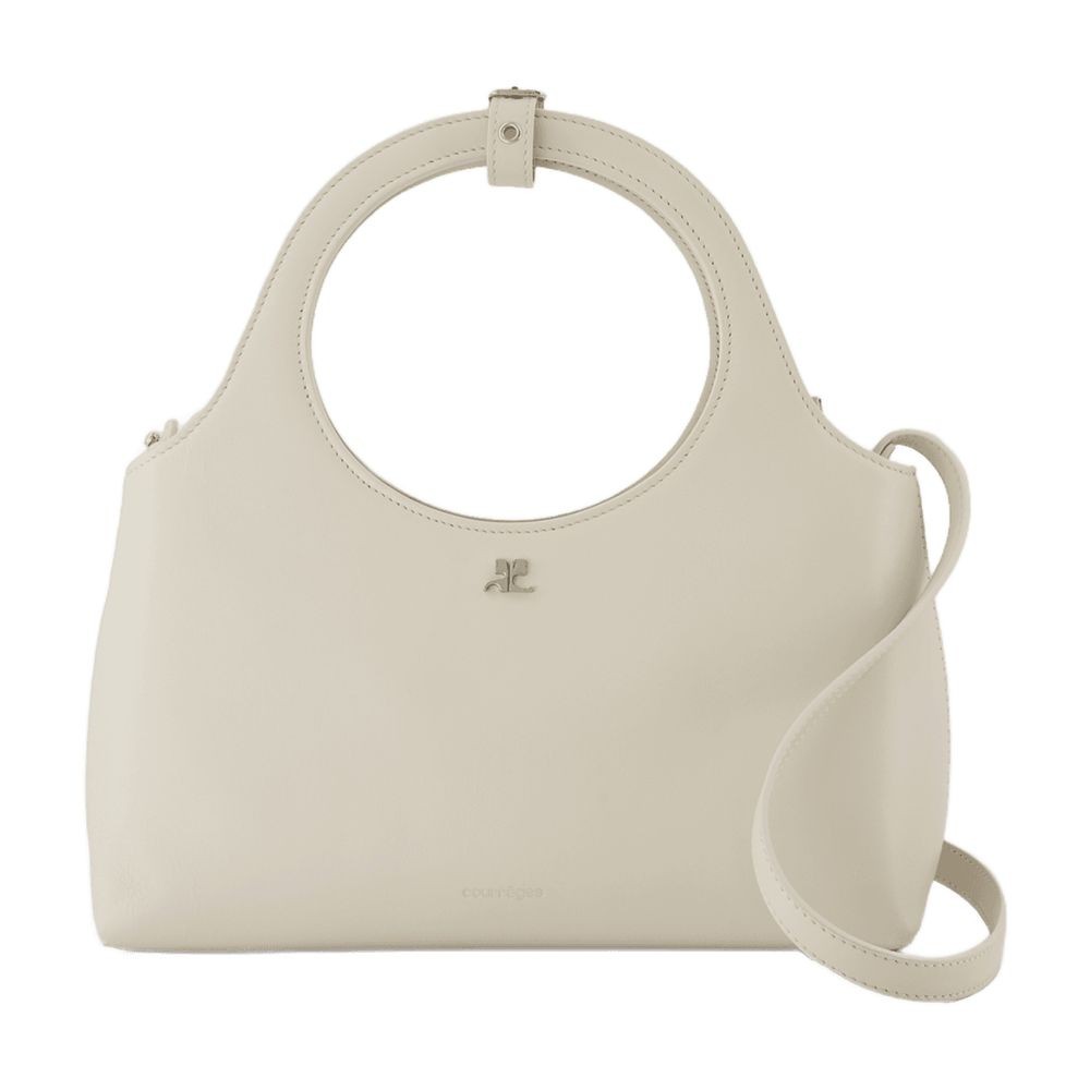 Shop Courrèges Holy Day Crossbody - Leather - White