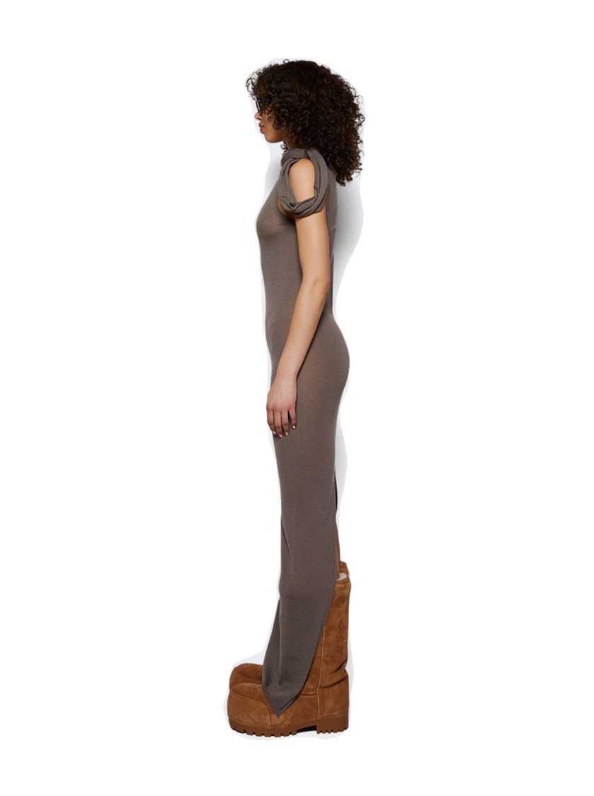 Rick Owens Banded T Dress Dust In Grey