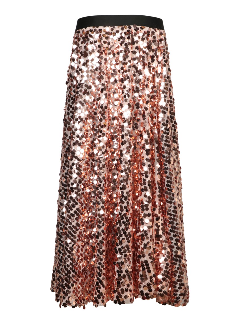 BLANCA VITA BLANCA VITA METALLIC SKIRT WITH FLOWING SILHOUETTE