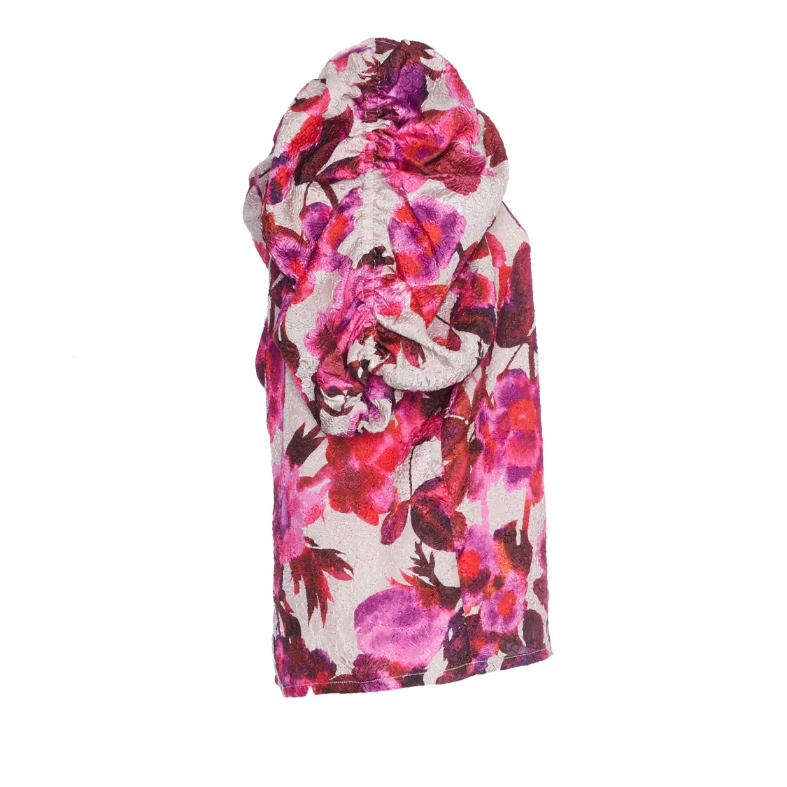 Essentiel Antwerp Puff Sleeve Top With Hidden Zip Closure In Pink