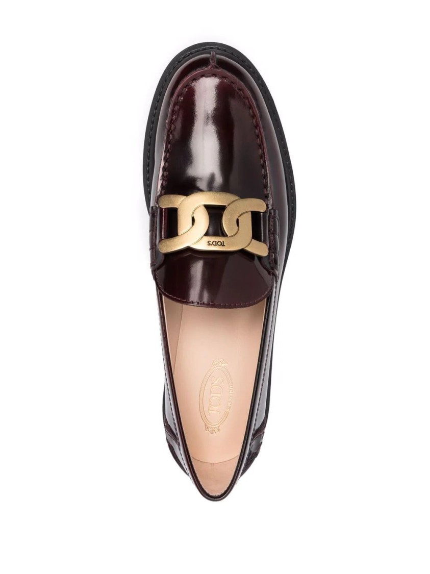 Tod's Brown Leather Moccasins In Brown