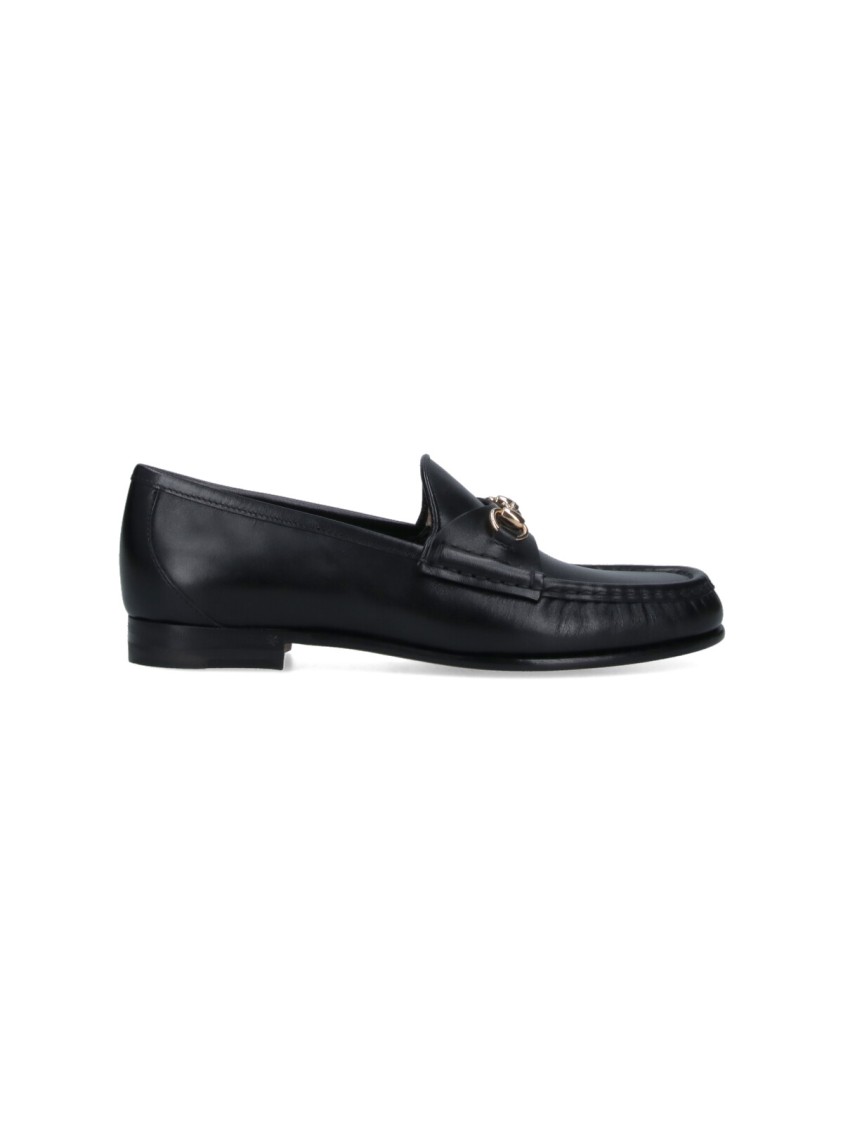 Gucci Horsebit 1953 Leather Loafers With Gold-tone Hardware In Black