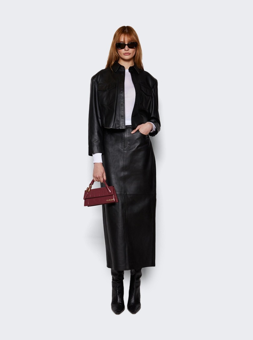Wardrobe.nyc Leather Maxi Column Skirt