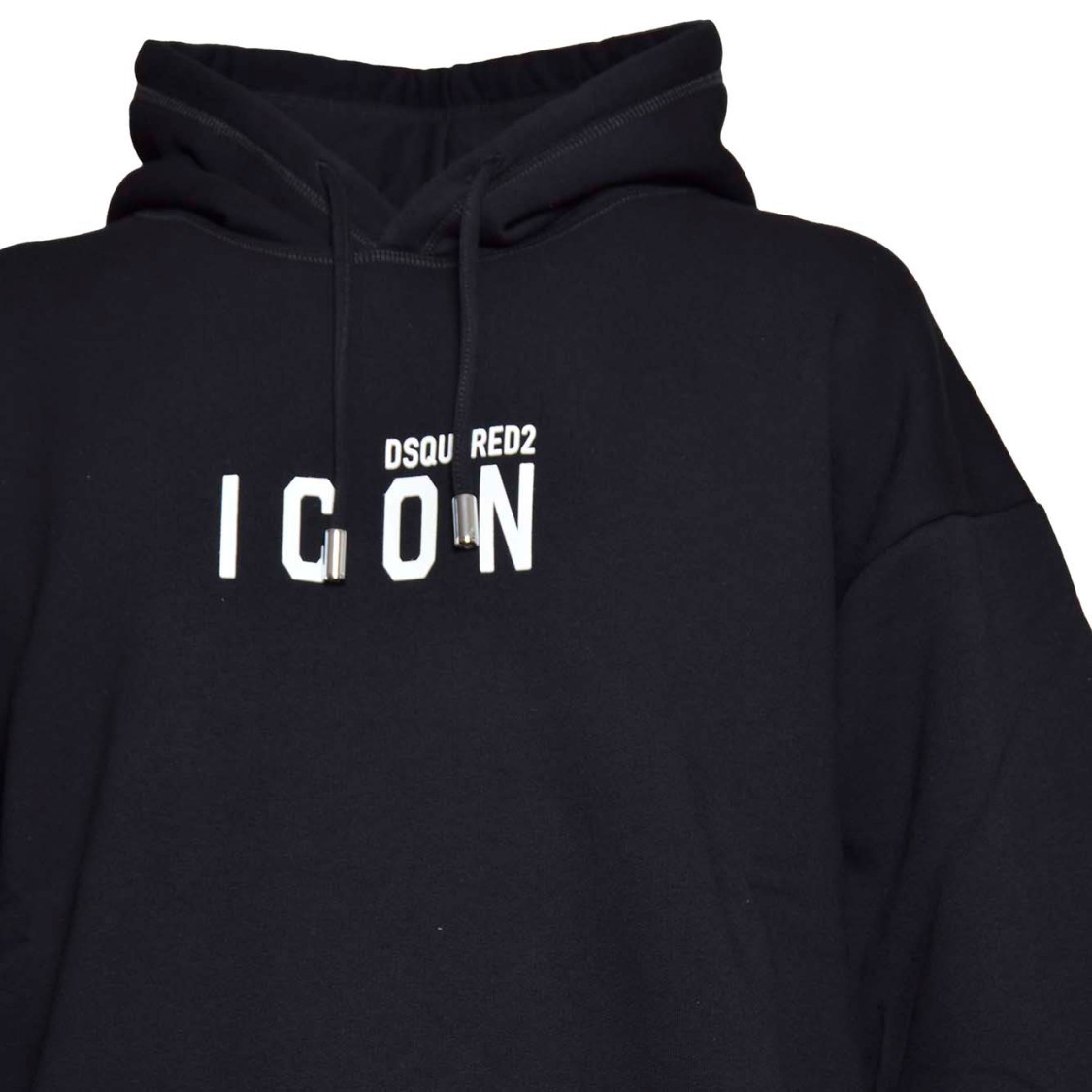 パーカー・フーディ Dsquared2 Black Cotton Hoodie With Iconic Logo Dsquared2 Black Cotton Hoodie With Iconic Logo | THE LIST