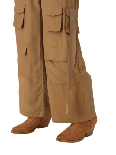 Shop Twinset Actitude Wide-leg Trousers With Cargo Pockets