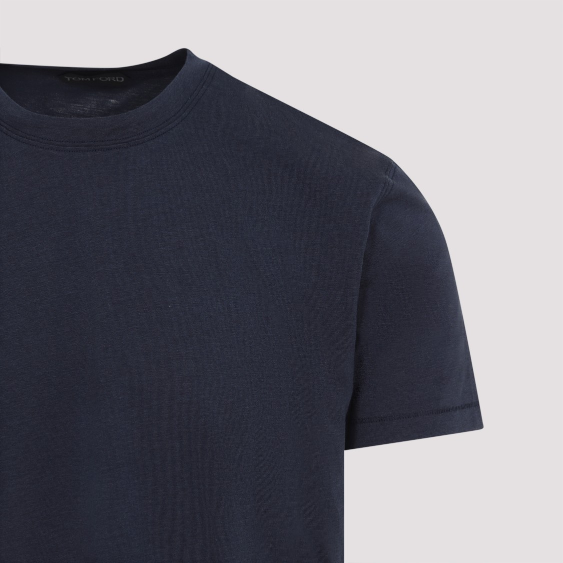 Tom Ford Short-sleeved Solid T-shirt In Blue