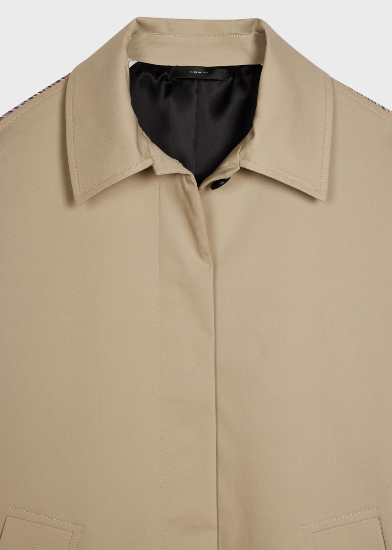 Paul Smith Loose-fit Stone Trapeze Jacket In Neutral