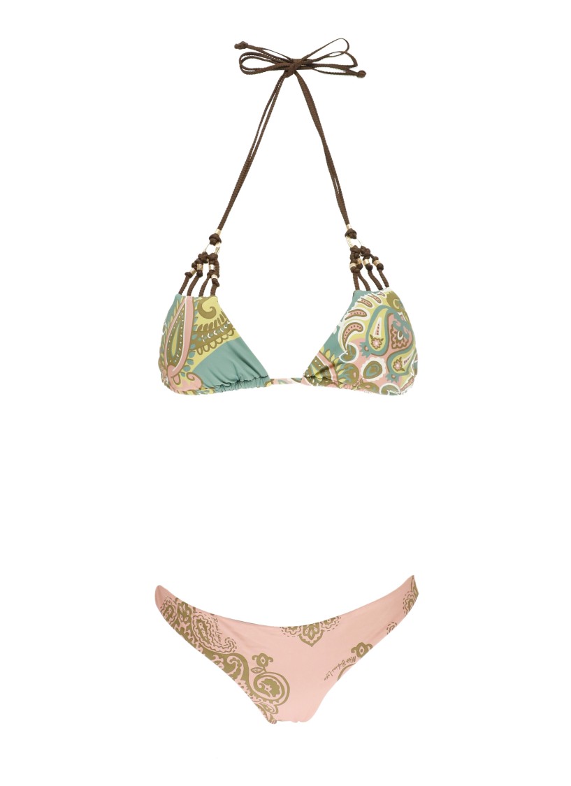 Miss Bikini Bikini With Golden Details In Green