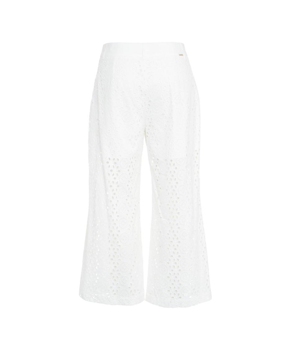 Liu •jo Liu Jo Cropped Pants With Perforated Embroidery