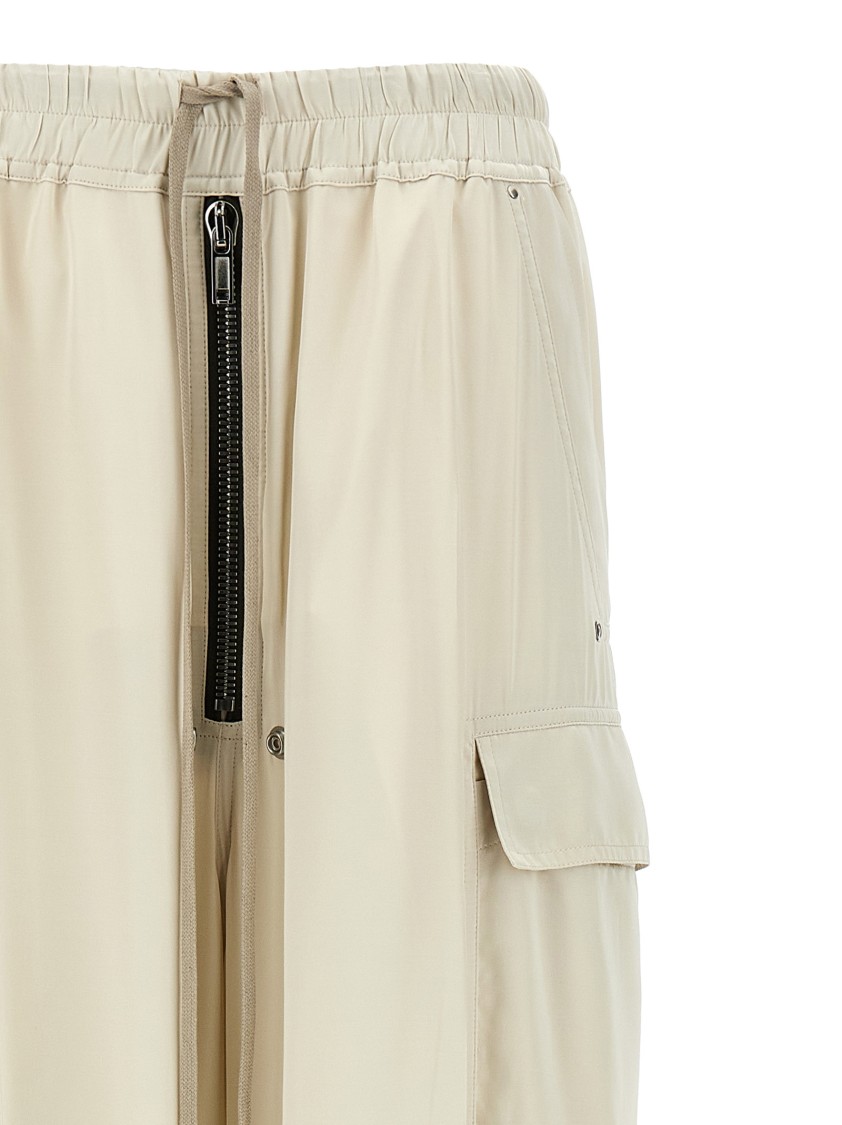 Rick Owens Wide-leg Cargobelas Pants With Adjustable Drawstring Waist In Neutral