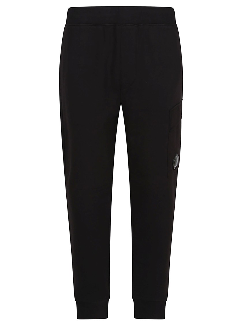 C.p. Company Sweatpants Cargo Pant In Diagonal Raised Fleece In Black
