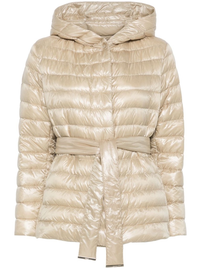 Herno Down Jacket Hooded Waist Belted