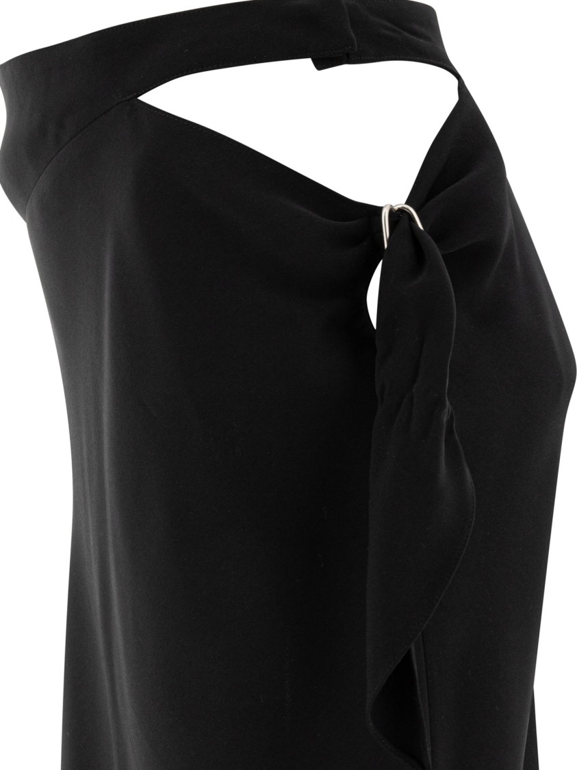 Courrèges Asymmetrical Midi Skirt In Black