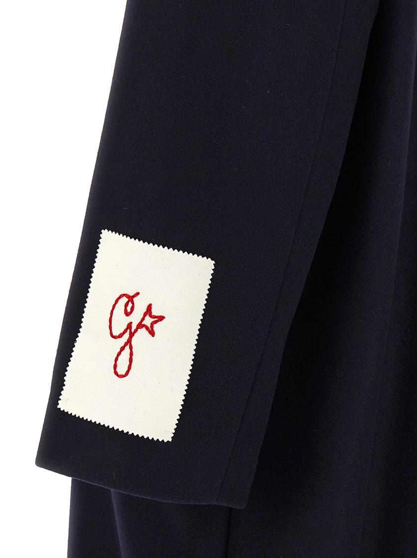 Golden Goose Blue Bertina Coat In Black