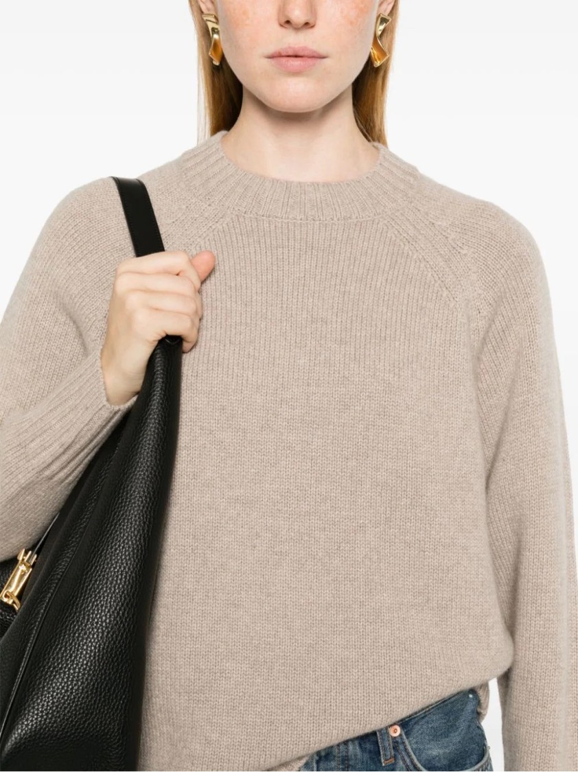 P.a.r.o.s.h . Raglan Sleeve Knit Sweater In Neutral