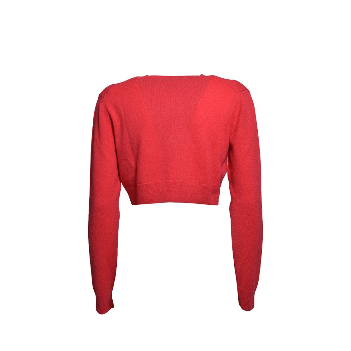Shop Patou Wool Cashmere Cropped Sweater - Fuchsia