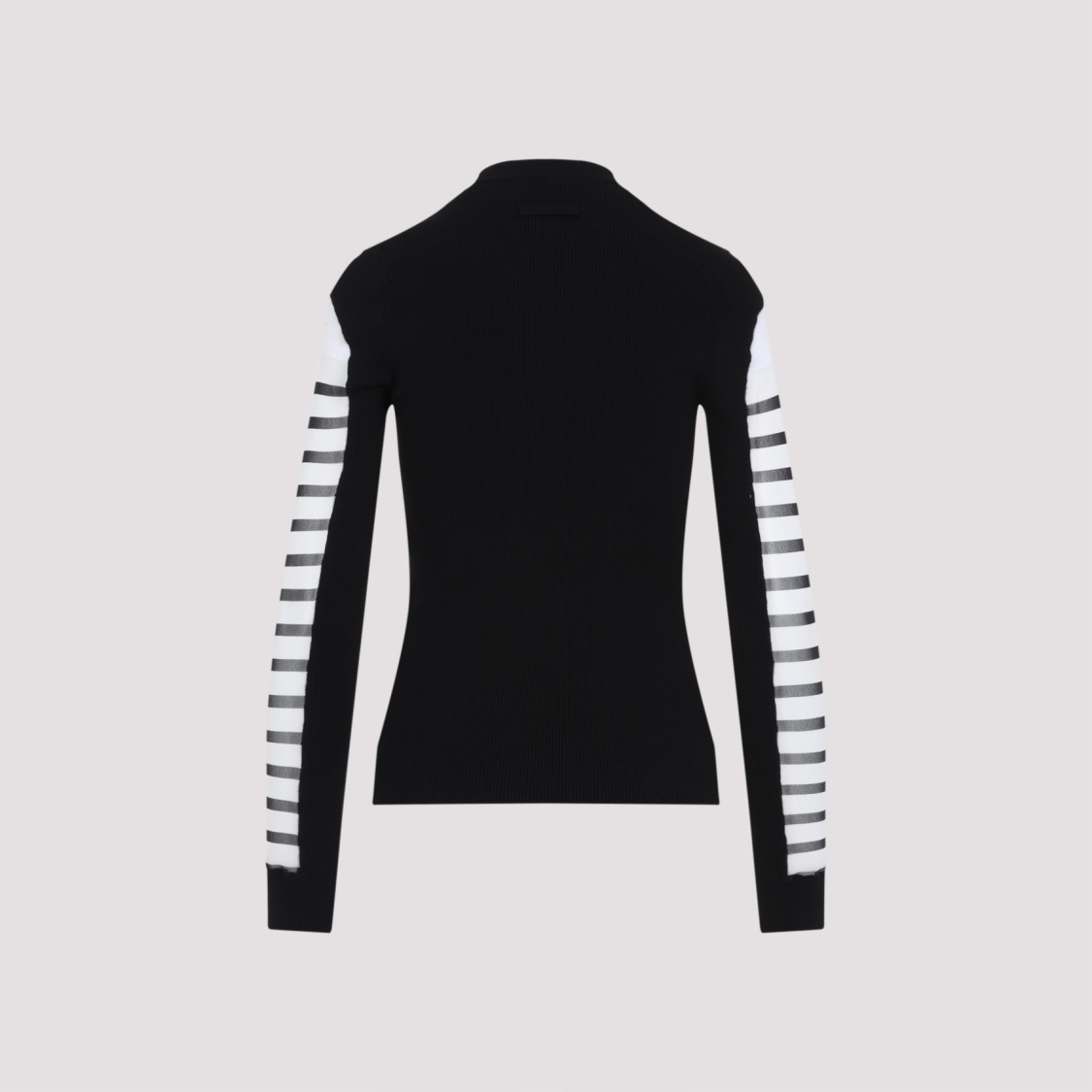 Jean Paul Gaultier Printed 'mariniere' Knit Pullover In White