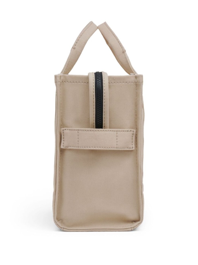 Marc Jacobs Tote Bag With Detachable Strap And Bold Lettering In Neutrals