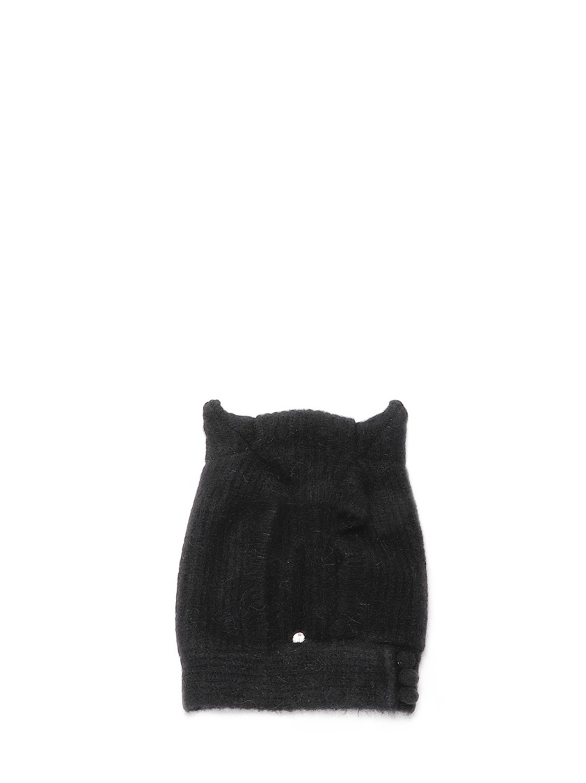 Coperni Knitted Horn Beanie In Black | ModeSens