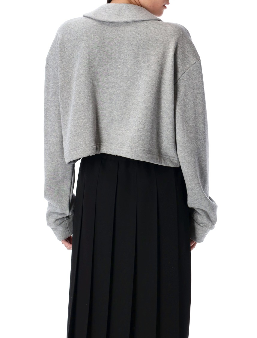 Shop Comme Des Garçons Peter Pan Collar Zip-up Hoodie