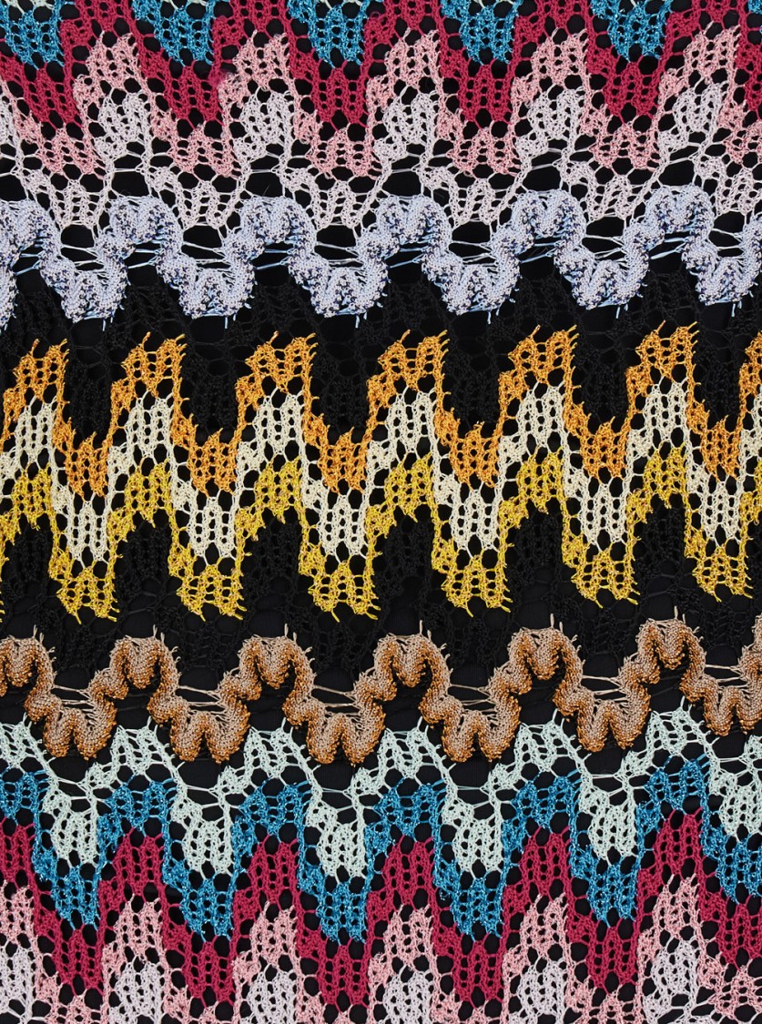 MISSONI MISSONI HALTERNECK ONE-PIECE WITH ZIG-ZAG CROCHET MOTIF
