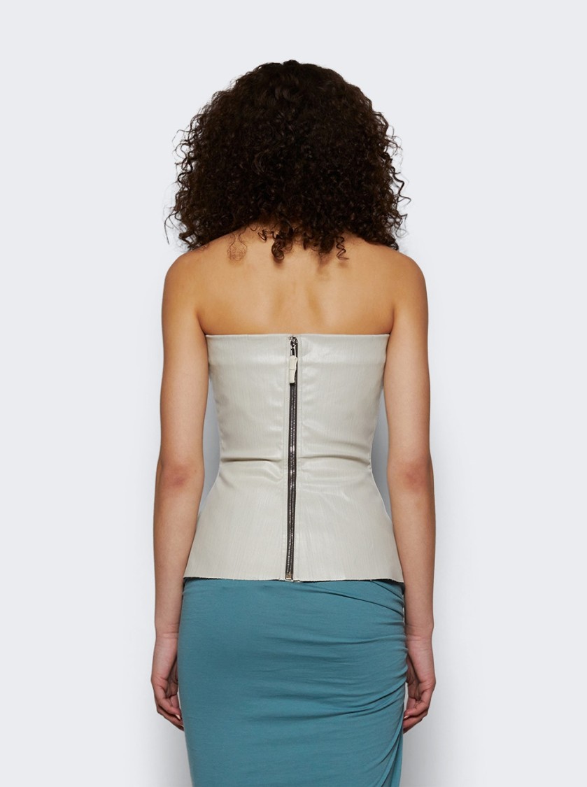 Rick Owens Denim Bustier Top Dinge In White