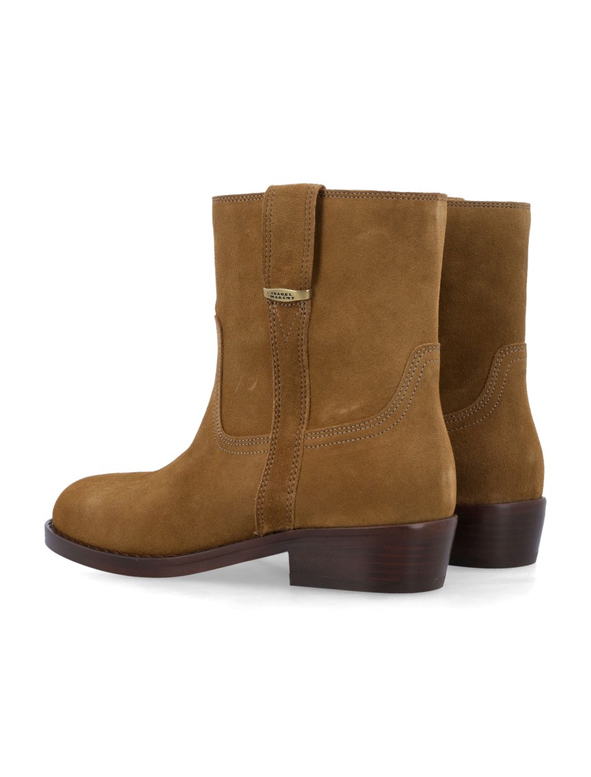 Isabel Marant Biscuit Suede Lylie Ankle Boots In Brown
