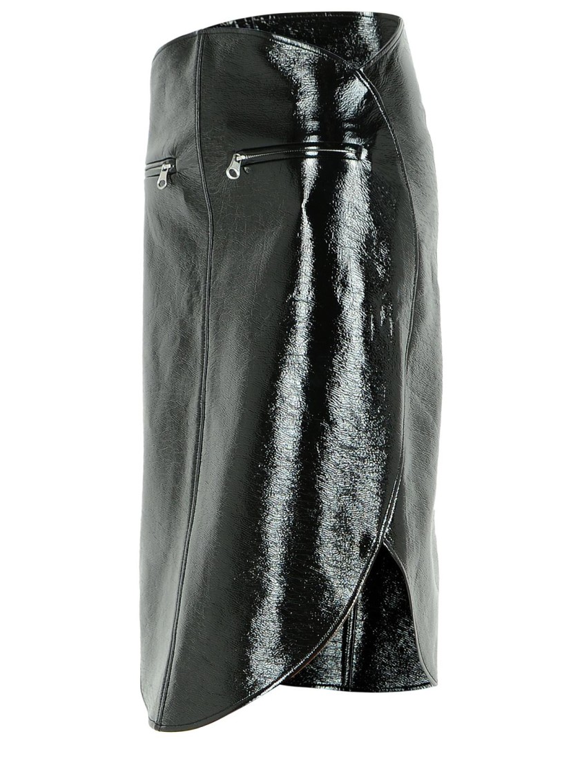 Courrèges Courreges Black Cotton Blend Skirt In Black