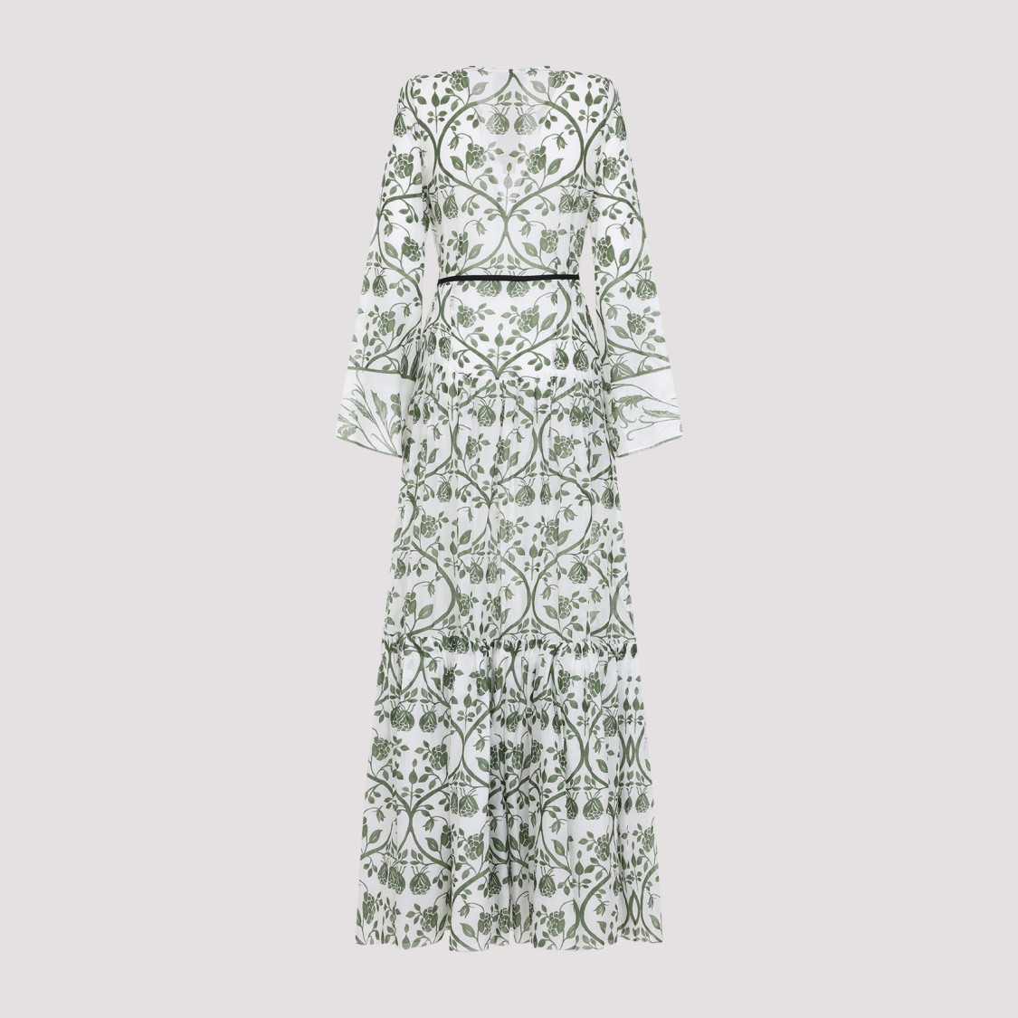 Giambattista Valli Floral Print Maxi Dress With Fitted Waist
